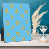 3D黄色の太陽スケッチパターン フォトプラーク (側面)