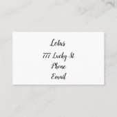 3D黒つや消し花 名刺 (裏面)