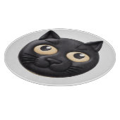 3D黒猫のデザイン カッティングボード (角)