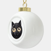 3D黒猫のデザイン セラミックボールオーナメント (右)