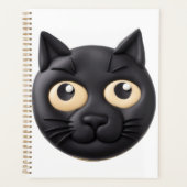3D黒猫のデザイン プランナー手帳 (正面)