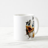 3D かわいいキャラクターのアヒルの雛の飛び出し コーヒーマグカップ (正面右)
