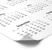 3D かわいい豚 1 白いカレンダーポスター 2021 ポスター (角)