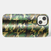 3D ウッドランド カモフラージュ iPhoneケース (裏面横)