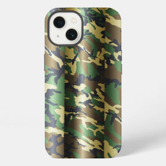 3D ウッドランド カモフラージュ iPhoneケース (裏面)