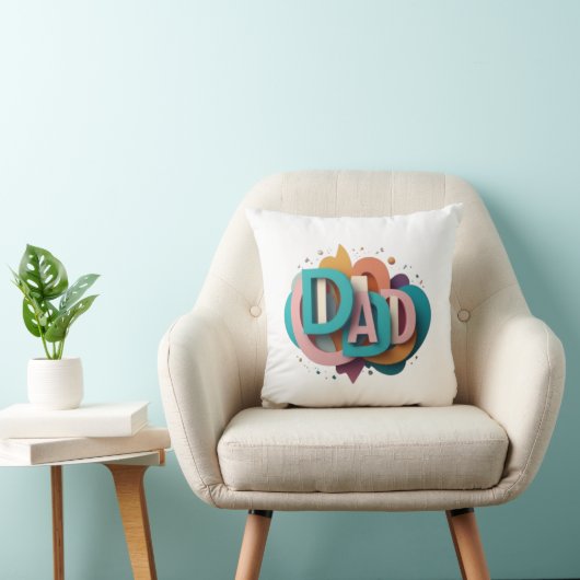 3D「カラフルパパ」グラフィックデザイン | クッション (椅子)