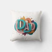 3D「カラフルパパ」グラフィックデザイン | クッション (正面)