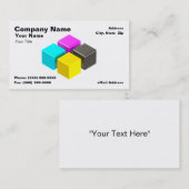 3D カラフル CMYKブロック 名刺 (正面/裏面)