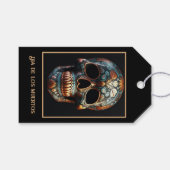 3D デイ・オブ・ザ・デッドのドクロ ギフトタグ (正面(横))