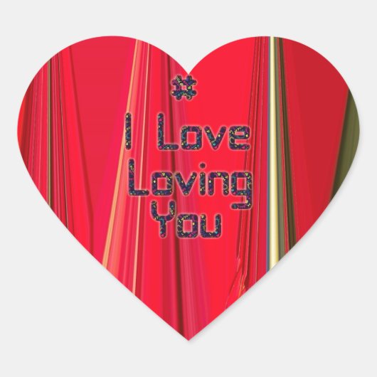 3D ハッシュタグ 美しい 愛してる 愛しているよ ハートシール (正面)