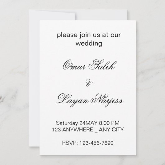 3D ハート デザイン ウェディング カード (裏面)