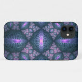 3D フラクタル アート パターン ターコイズ パープル ピンク Case-Mate iPhoneケース (裏面(横))
