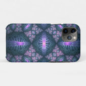 3D フラクタル アート パターン ターコイズ パープル ピンク Case-Mate iPhoneケース (裏面(横))