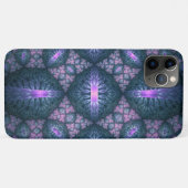 3D フラクタル アート パターン ターコイズ パープル ピンク Case-Mate iPhoneケース (裏面(横))