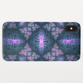 3D フラクタル アート パターン ターコイズ パープル ピンク Case-Mate iPhoneケース (裏面(横))