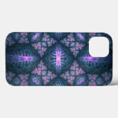 3D フラクタル アート パターン ターコイズ パープル ピンク Case-Mate iPhoneケース (裏面 (横))