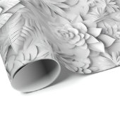 「3D」フローラ結婚の母の日バレンタイン ラッピングペーパー (ロールコーナー)