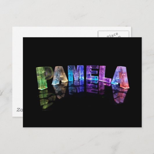 3D ライトのネーム プメラ (写真) ポストカード (正面/裏面)