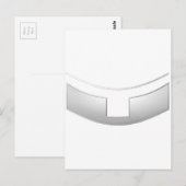 3D ルック シルバー 僧侶または牧師の襟 ポストカード (正面/裏面)