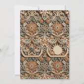 3D レイヤード ペーパー カット ボヘミア ワイルドフラワー インビテーション (裏面)