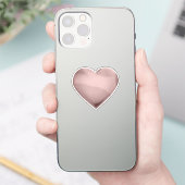 3D ローズゴールド箔 ハート形 優秀賞 メダル シール (スマートフォン)
