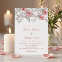 3D ローズ シンプル ホワイト フラワー ウェディング