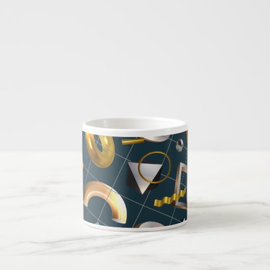 3D 幾何学模様 エスプレッソカップ (正面)