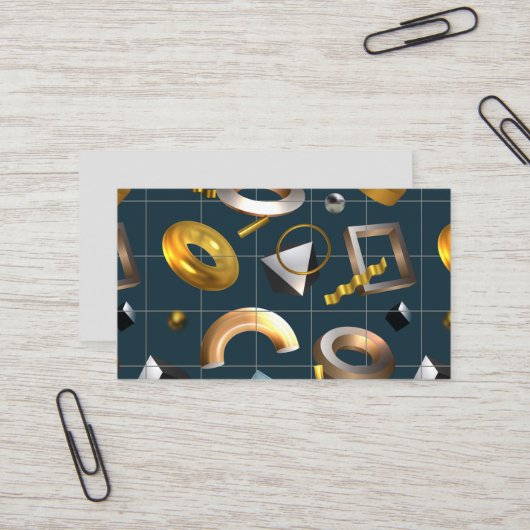 3D 幾何学模様 名刺 (正面/裏面インサイチュ)