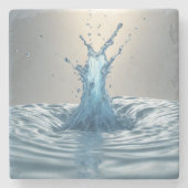3D 水のしぶき ストーンコースター (正面)