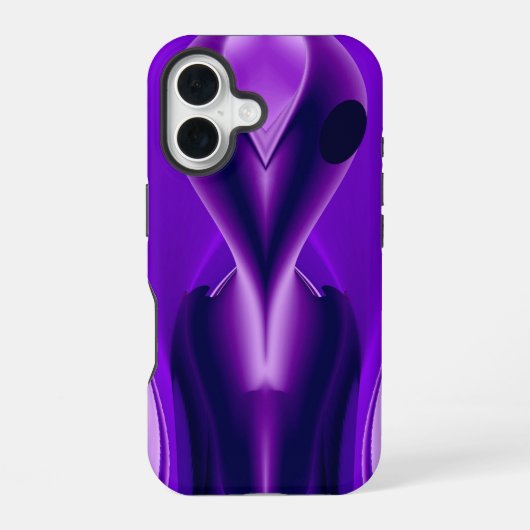 3D 紫色の虹の夢 , エイリアン iPhone 16ケース (裏面)