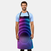 3d，線，ト白熱［赤熱］光を放つンネル，ネオンライト，仮想re エプロン (着用した状態)