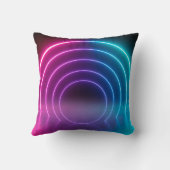 3d，線，ト白熱［赤熱］光を放つンネル，ネオンライト，仮想re クッション (裏面)