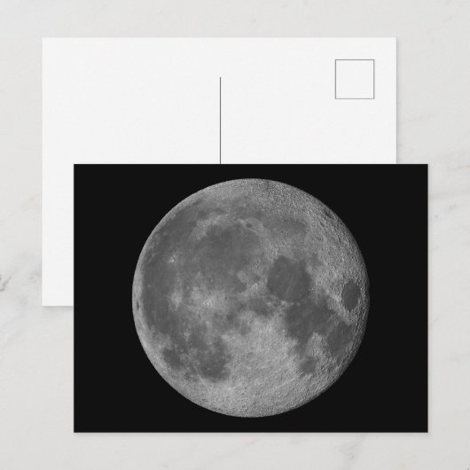 3D 美しい月 ポストカード (正面/裏面)