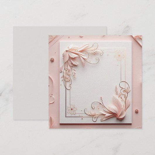 3D 花枠 招待状 (正面/裏面)