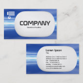 3D 菱形 - リフレクション 名刺 (正面/裏面)