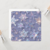 3D 虹彩の雪の結晶 カード (正面/裏面インサイチュ)