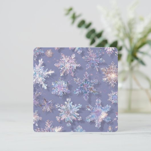 3D 虹彩雪の結晶 カード (スタンド正面)