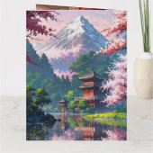 3D 西部劇 荒野の風景 アートカード カラフル カード (裏面)