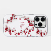 3D 赤い桜 iPhoneケース (裏面横)