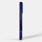 3D 青 黄色 オレンジ 緑 趣ある 藍色 模様 iPhoneケース (右側面)