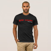= [3D] =黒の一般市民のティーの白 Tシャツ (正面フル)