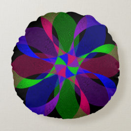 3D 2D幾何学的ハイブリッド円枕 ラウンドクッション