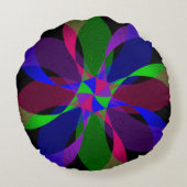 3D 2D幾何学的ハイブリッド円枕 ラウンドクッション (裏面)