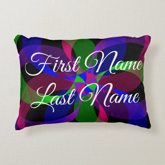 3D 2D Geometric Hybrid Accent Parody Pillow アクセントクッション (正面)