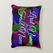 3D 2D Geometric Hybrid Accent Parody Pillow アクセントクッション (裏面(縦))