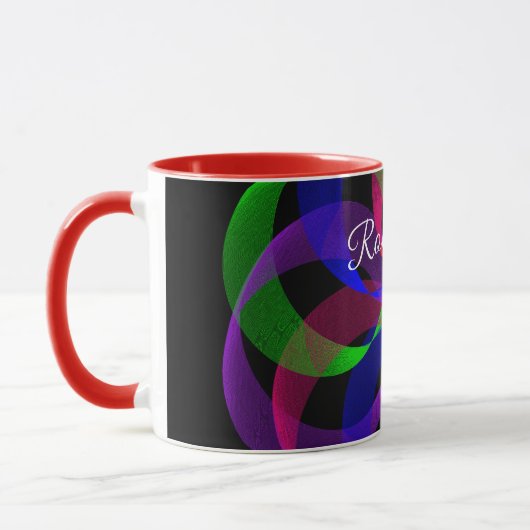 3D 2D Geometric Hybrid Coffee Mug マグカップ (左)