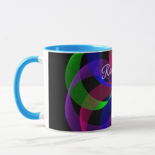 3D 2D Geometric Hybrid Coffee Mug マグカップ (左)