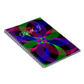 3D 2D Geometric Hybrid Spiral Notebook ノートブック (右側)