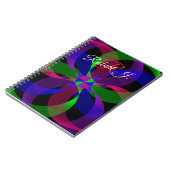 3D 2D Geometric Hybrid Spiral Notebook ノートブック (左側)
