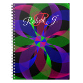 3D 2D Geometric Hybrid Spiral Notebook ノートブック (正面)
